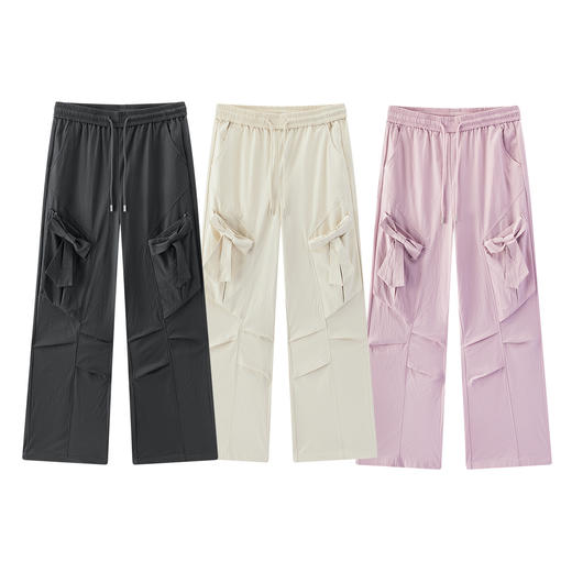 商场同款|森马休闲裤女春季蝴蝶结工装裤2026新款潮酷甜酷阔腿裤 商品图4