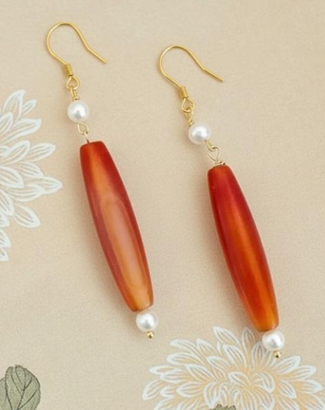 【宫里上新】紫禁丹砂珥耳钩 商品图1