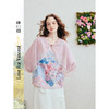 两三事梵高文艺 风荷听雨 2026春季新款披肩式假两件印花雪纺衫女 商品缩略图0