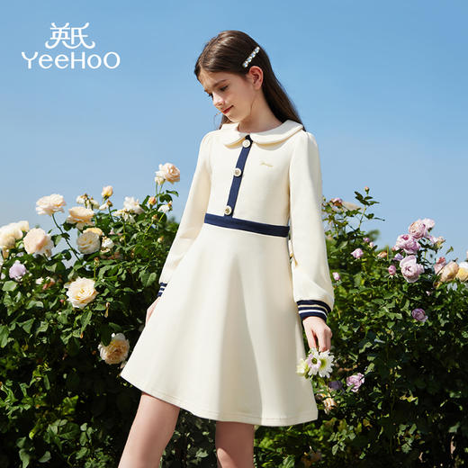 【英氏】【120-170】女童春秋长袖连衣裙 商品图0