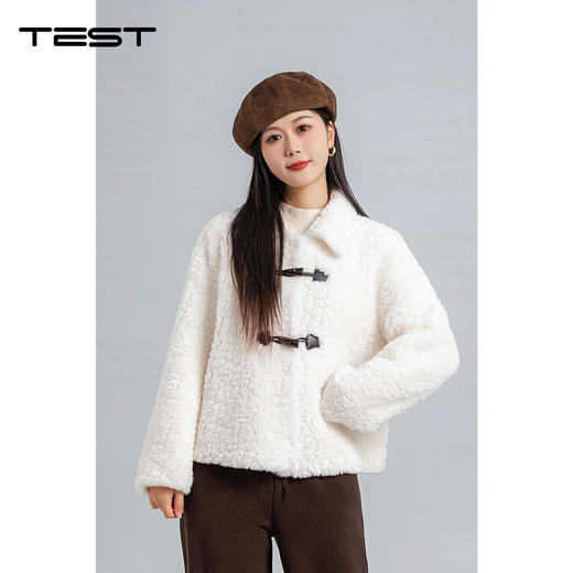 冬上新时尚绒韩系奶白羊羔绒外套2261003 商品图0