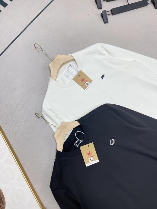 F020506压胶刺绣打底衫加绒长袖圆领体恤打底衫 商品图1