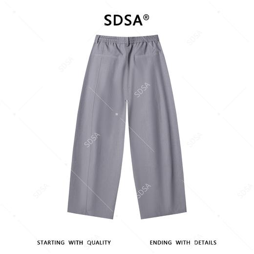 SDSA男装2026新款轻奢简约百搭纯色抽绳松紧休闲裤百搭梭织长裤 商品图4