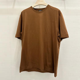 ZEGNA 杰尼亚 男士棉质圆领短袖T恤 棕色 UH360A3 H765NL N05