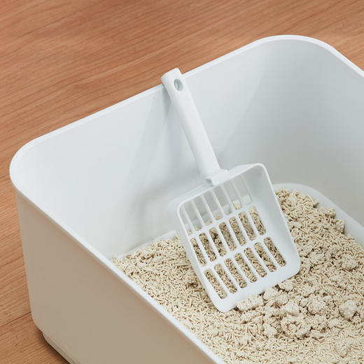  豆腐猫砂猫砂盆防溅开放式猫厕所简易猫屎盆带铲子 商品图3