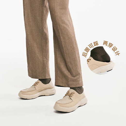 Pansy盼喜男鞋透气舒适宽胖脚可踩两穿单鞋2026年春季新款休闲鞋HDN1159 商品图4