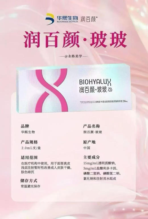 润百颜·玻玻水光2ml一支/盒深透润！超纯玻尿酸+科学含麻保湿补水滋润 商品图6