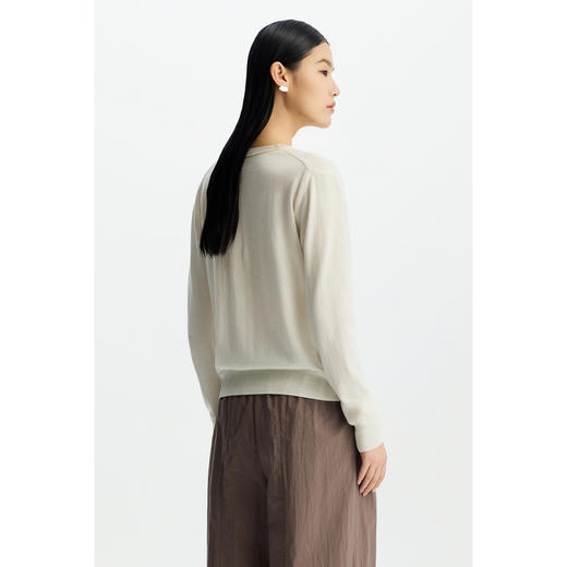 商场同款PURE TOUCH女装26春夏新款v领针织开衫对襟蕾丝宽松外搭 商品图7