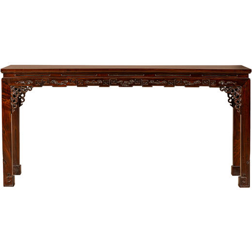 红木束腰马蹄腿灵芝回纹条桌 商品图5