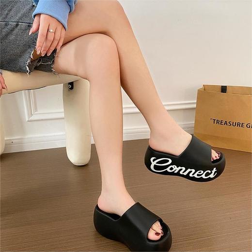【增高显瘦❗️时尚百搭】2026年新款厚底拖鞋女字母涂鸦8cm增高时尚百搭网红爆款.jd 商品图1