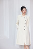 法小曼*子珍专区米白色翻领收腰连衣裙女秋冬中长款通勤Q1511 商品缩略图0