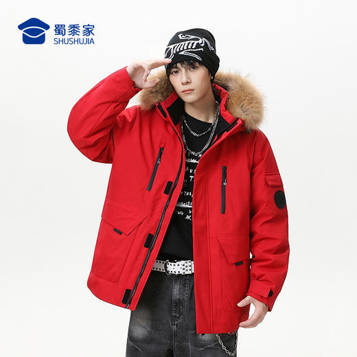 【工装派克羽绒服】户外休闲羽绒服新年外套本命年红色通勤保暖长袖上衣YT601 商品图6