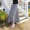 【100棉】三彩2026春季新款高腰半身裙格纹A字裙设计感长裙显瘦M 商品缩略图2