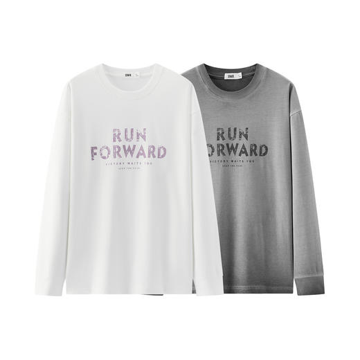 商场同款|森马长袖T恤男春季渐变水洗上衣2026新款字母印花针织衫 商品图4