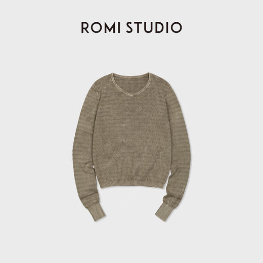 ROMI STUDIO“怀旧复古”100%棉炒雪花染色工艺针织衫RWCAST5407 商品图1