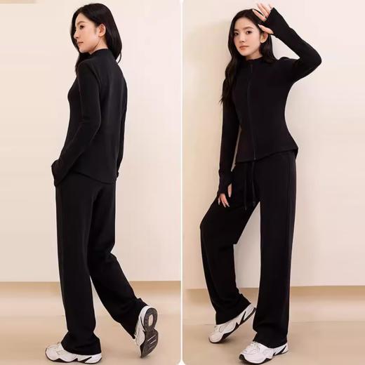 【1套149,2套再减10】雪梵莱小立领软糯修身休闲运动套装 1套=上衣+裤子 商品图3