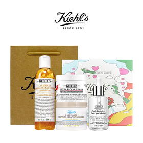  【送礼盒礼袋】科颜氏全家福大礼包 （高保湿面霜125ml+精华液100ml+白泥面膜125ml+金盏花水250ml） 一般贸易