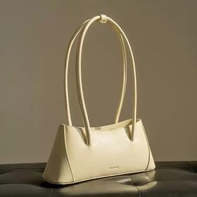 Mescolato 意大利手工新款法棍包小众设计品牌头层牛皮单肩腋下包