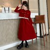 女童小香风套装裙子秋冬中大儿童加厚洋气时髦红色新年装拜年服 商品缩略图3