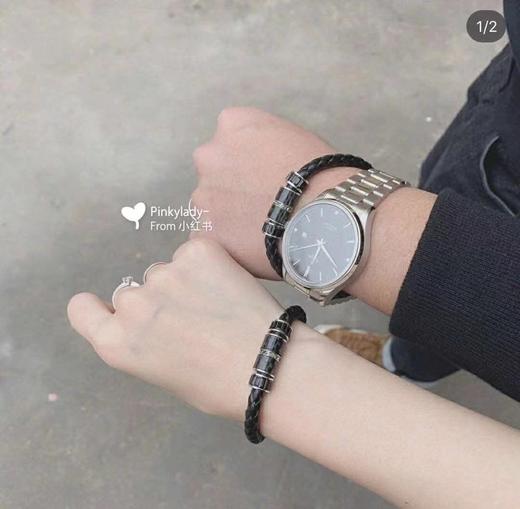 F020515简约不失时尚编制皮绳转运珠手镯手链 商品图6