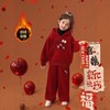 女童装连帽衫套装冬季新款儿童新年红色卫衣裤子拜年服加绒两件套 商品缩略图2