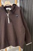 F020546慵懒松弛感咖色连帽半拉链针织衫 商品缩略图9