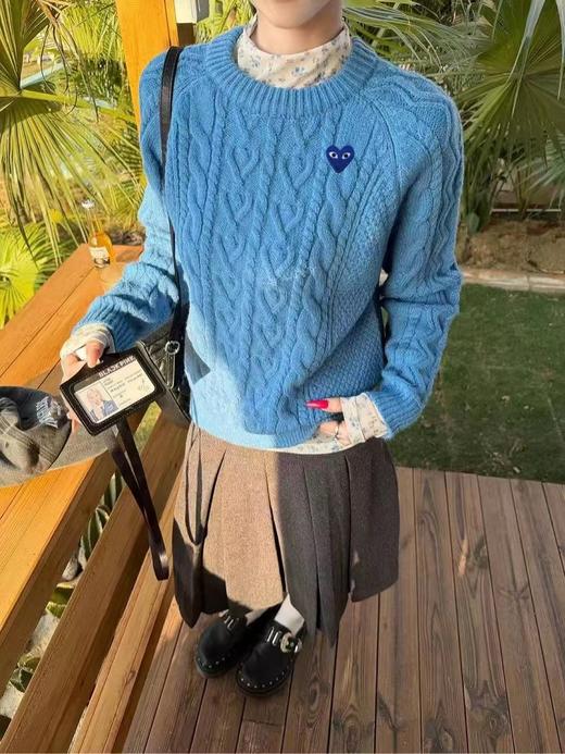 F020547清新圆领软糯厚实套头毛衣针织衫 商品图7