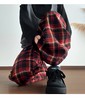 宽松休闲双拼格子阔腿裤-纪念日百货门店同款169795443 商品缩略图4