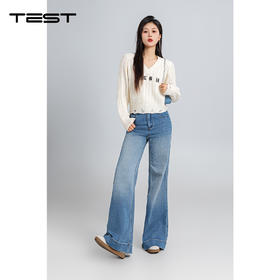 春上新软糯亲肤V领灰白两色绞花毛衣1261028