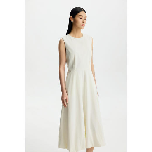 商场同款PURE TOUCH女26春夏新款无袖连衣裙收腰A字摆伞裙中长裙 商品图6