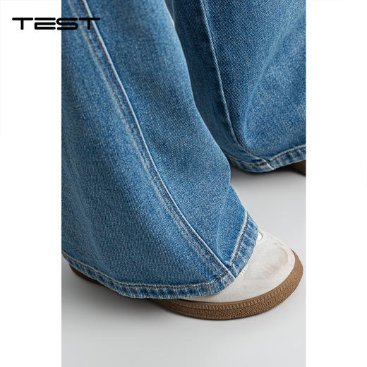 春上新显瘦气质百搭时尚阔腿牛仔裤3261011 商品图4