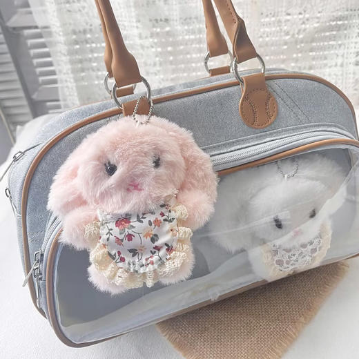 围兜小兔对装挂件毛绒匙扣-纪念日百货门店同款169694749 商品图2