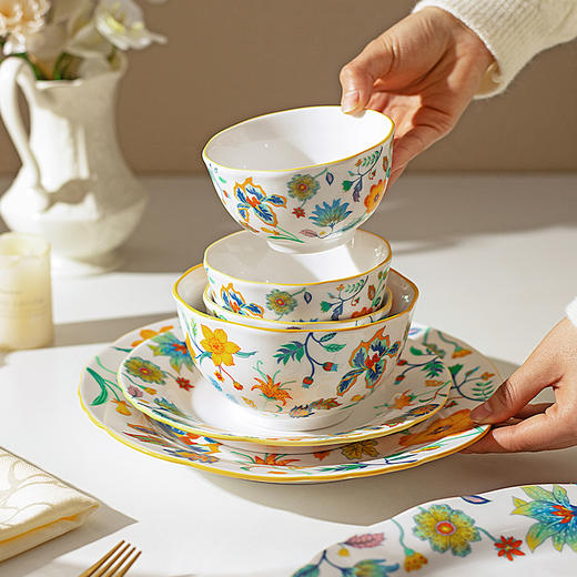 摩登主妇高级感碗碟筷餐具套装家用盘子2026新款轻奢乔迁新居礼物 商品图2