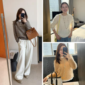 2602112    圆领 纯羊绒拉毛 针织衫