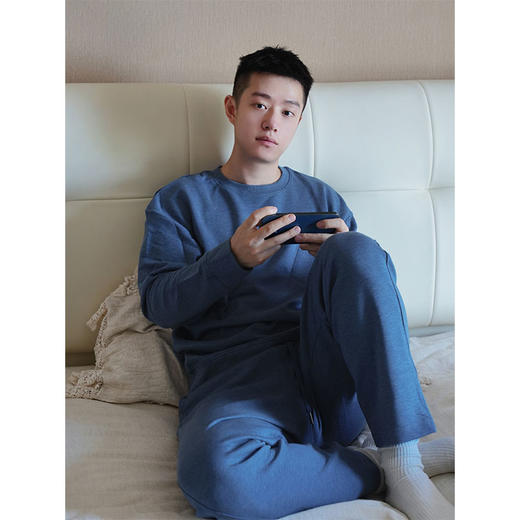 【贝拉推荐】无声的爱 给家属的男士可外穿家居服卫衣套装 三层空气棉 1400+的专柜品质 商品图0