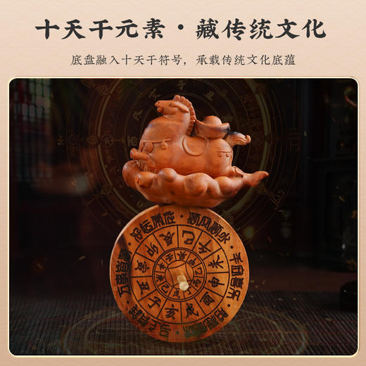 新款马上有💰线香插熏香具旋转摆件雷击木香托桌摆装饰 商品图2