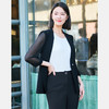 皮尔卡丹女装黑色网纱三醋酸西服上衣外套女P52005U5032B0 商品缩略图1