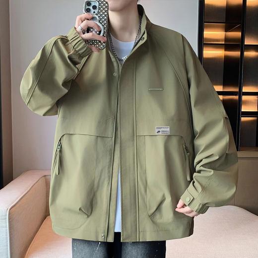 F020532中性宽松百搭防风连帽设计夹克外套 商品图2