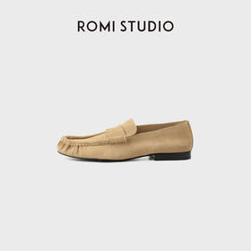 ROMI STUDIO“老钱腔调”牛反绒面时尚百搭低跟乐福鞋 RWDSP31690