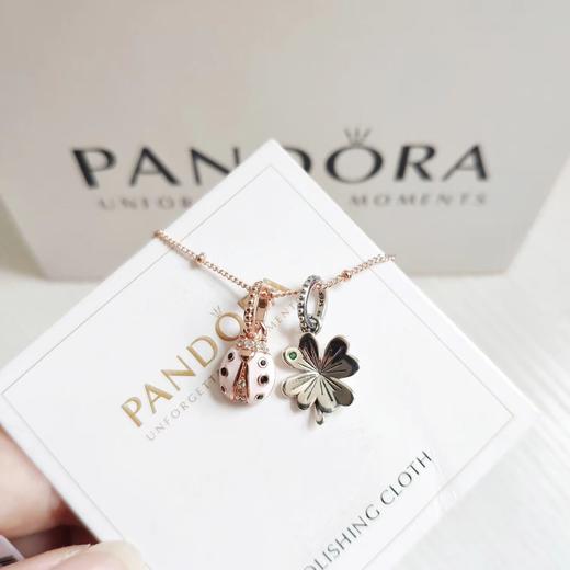 F020528小绿钻四叶草小瓢虫组合限定款Rose连珠项链 商品图5