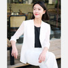 皮尔卡丹女装白色醋酸无领西服上衣外套P52005U5032W0 商品缩略图4
