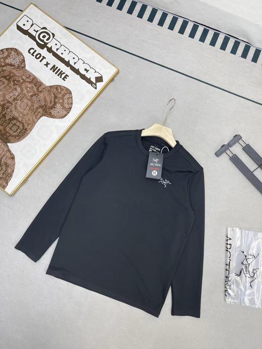 F020505轻薄加绒压胶打底衫时尚舒适长袖圆领打底衫 商品图3