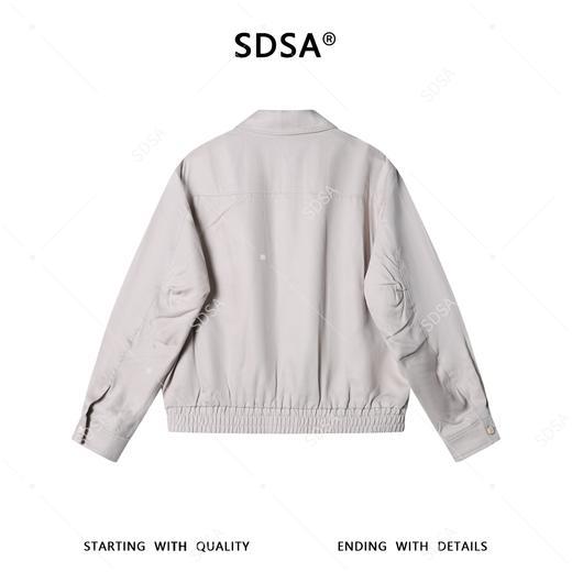 SDSA男装2026新款高贵轻奢潮流休闲纯色翻领夹克外套百搭老钱风 商品图4