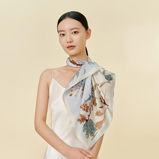 万事利双面印花中方巾-步步生花 商品图2