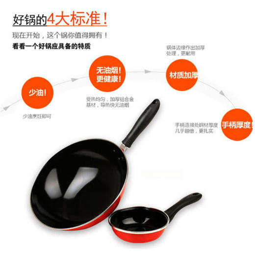 【加厚锅底❗️煎炒具备】苏泊尔套装锅T0934T爱家两件套无盖炒锅奶锅组合员工福利公司礼品。jd 商品图2