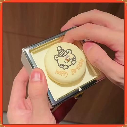 【萌熊蛋糕造型❗️旋转出心动瞬间】小熊蛋糕惊喜旋转戒指项链盒点蜡烛创意首饰生日表白情人节送女友。jd 商品图1