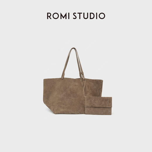 ROMI STUDIO 首饰袋 高丝牛反绒羊皮肩带大托特包 RWCLP37139 商品图0