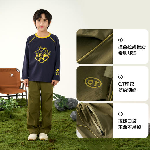 棉花堂春款户外伞兵凉感童装裤 FD61094 商品图3