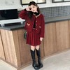 女童秋冬季新款时尚公主风红色套装中大儿童女孩洋气小香风两件套 商品缩略图3