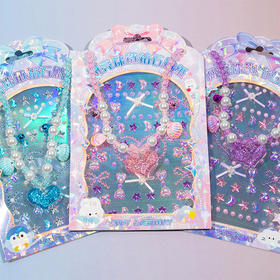 亮闪闪贴纸项链装扮套装卡通贴纸-纪念日百货门店同款169097178